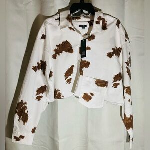 Women’s Twill Utility Crop Shirt